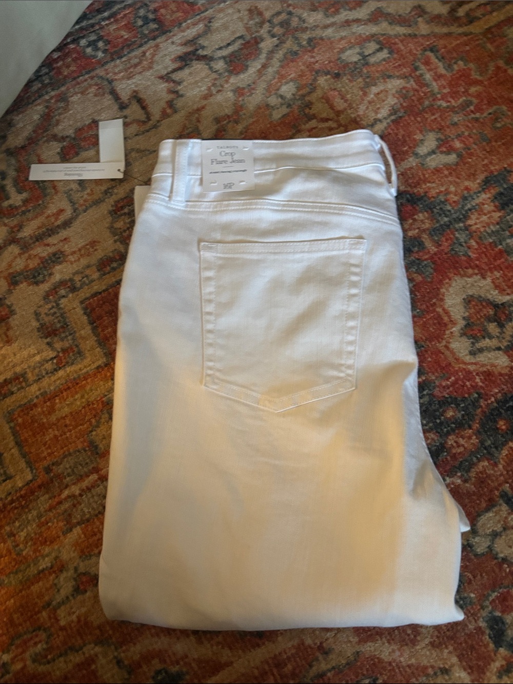 Talbots White Crop Flare Jeans